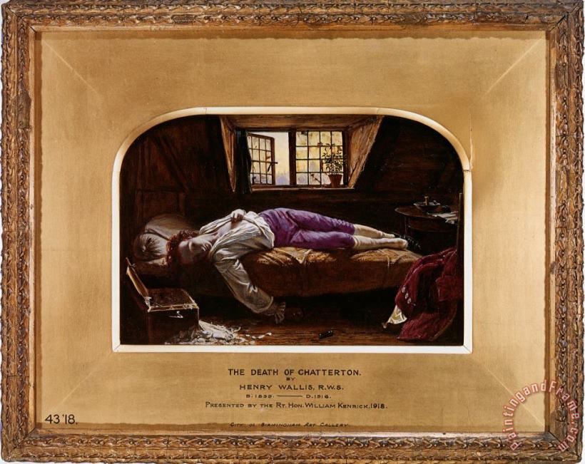 The Death of Chatterton [reduction] painting - Henry Wallis The Death of Chatterton [reduction] Art Print